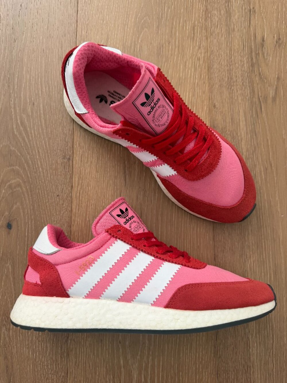 Adidas Shoes Women 10 Chalk Pink Red I-5923 Suede Cloud White CQ2527 Sneakers